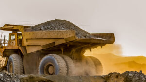 Mining Truck With Mining Antenna Installed