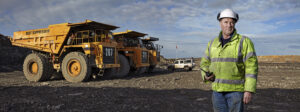 rugged antennas installed on autonomous mining trucks